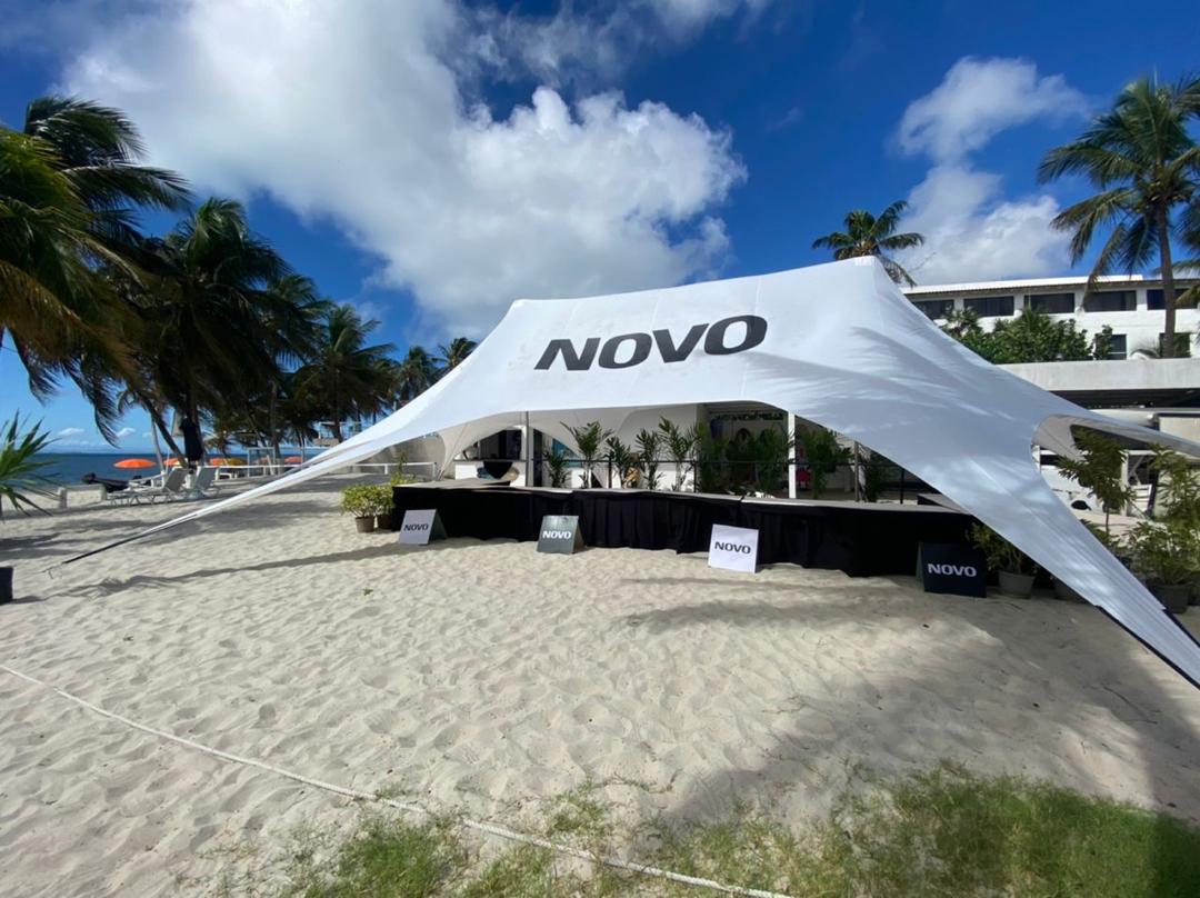 Carpa NOVO en la playa